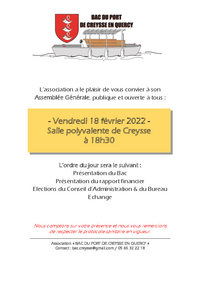 assemblée générale du bac du port de creysse vendredi 18 février 2022
