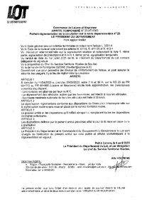 ARRETÉ DEPARTEMENTAL