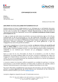 CRÉATION D'UNE ECOLE DE PORTE-DRAPEAUX