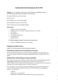 COMPTE RENDU CONSEIL MUNICIPAL