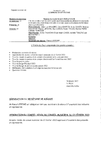 Procès verbal du conseil municipal du 4/4/2023