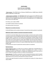 compte rendu du conseil municipal du 04/02/22
