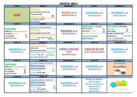 MAISON DES AIDANTS ACTIVITÉS JANVIER 2024