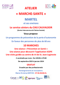 ATELIER MARCHE SANTE PAR LE CIAS