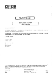 COUPURE DE COURANT