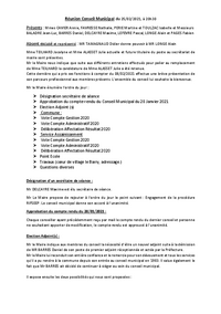 Compte rendu conseil municipal 25/02/2021