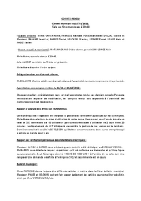 compte rendu conseil municipal 13/01/22