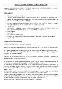 Compte rendu Conseil Municipal 03/12/2020