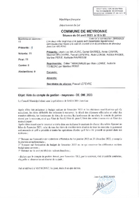 DÉLIBÉRATION  COMPTE GESTION COMMUNE 2022
