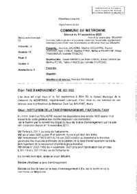 DÉLIBERATION TAXE AMENAGEMENT