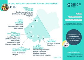 LE GEIQ 46 RECRUTE AVRIL 2025