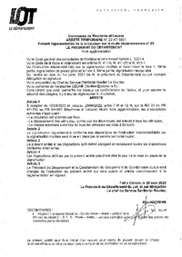 ARRETE DE CIRCULATION